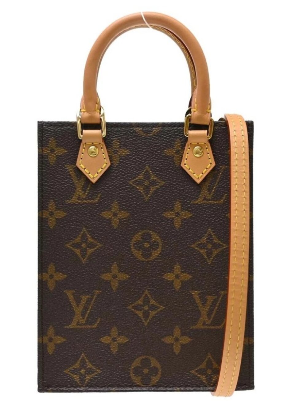 Louis Vuitton Monogram Petit Sac Plat Tote Handbag